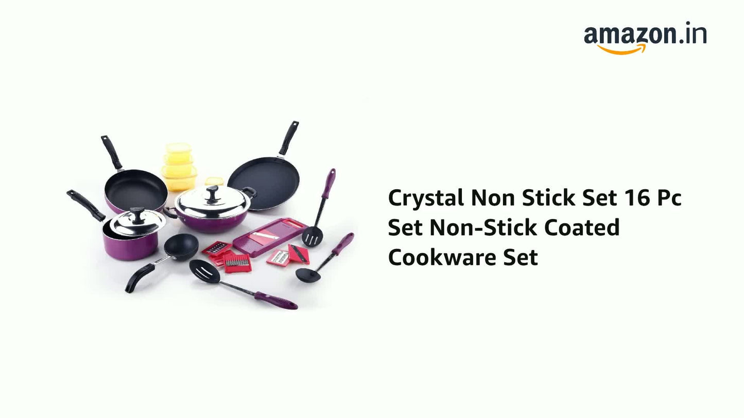 15-Piece Nonstick Cookware & Kitchen Essentials Set – Pots, Pans, Utensils & Food Storage Containers