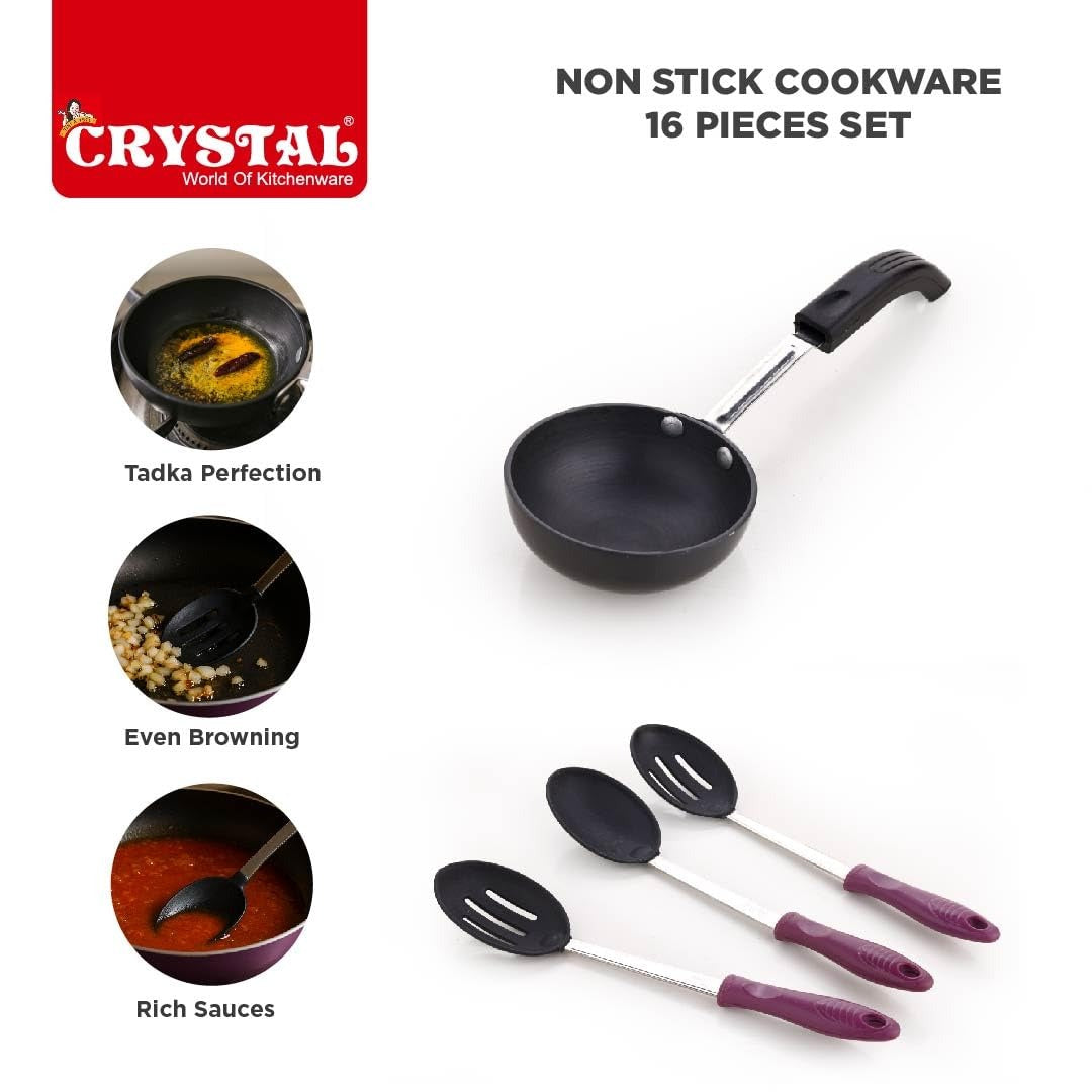 15-Piece Nonstick Cookware & Kitchen Essentials Set – Pots, Pans, Utensils & Food Storage Containers